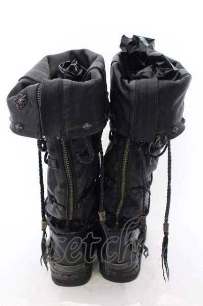 画像6: 14th Addiction / EVOLVED MOCCASIN CUSTOMブーツ 41（約26cm） ブラック O-24-12-07-094-14-sho-YM-ZT-S007 (6)