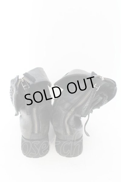 画像4: KMRii / CHROME BOOTS Destroy ブーツ 約28cm ブラック O-24-12-07-095-KM-sho-YM-ZT6000 (4)
