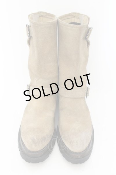 画像2: IZREEL / アイレットベルトスウェードエンジニアブーツ 44（約29cm） ブラウン O-24-12-07-097-IZ-sho-YM-ZT2000 (2)