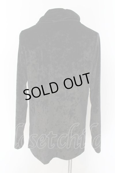 画像2: CIVARIZE / ベルベットドレープハイネックトップス  ブラック O-24-12-07-014-CI-to-YM-OS (2)