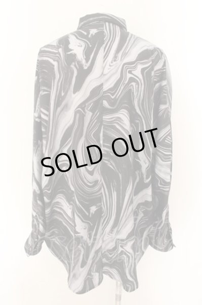 画像2: NO ID. BLACK / ギャザーBIGシャツ ONE ブラック O-24-12-07-028-NO-sh-YM-ZT189 (2)