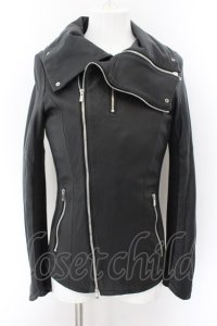 NO ID. BLACK / ラムレザーハイネックブルゾンジャケット 1 ブラック O-24-12-13-001-NO-ou-YM-ZT-ML003