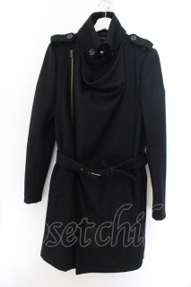 CIVARIZE / メルトントレンチコート 46 ブラック T-24-11-26-006-CI-ou