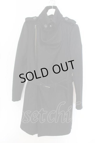 画像1: CIVARIZE / Revenge 3way ドレープロングトレンチコート 46 ブラック O-24-12-13-006-CI-ou-YM-ZT-M105 (1)