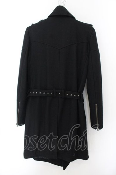 画像2: CIVARIZE / Revenge 3way ドレープロングトレンチコート 46 ブラック O-24-12-13-006-CI-ou-YM-ZT-M105 (2)