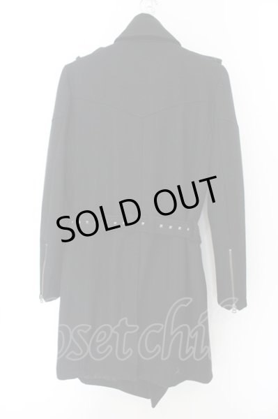 画像2: CIVARIZE / Revenge 3way ドレープロングトレンチコート 46 ブラック O-24-12-13-006-CI-ou-YM-ZT-M105 (2)