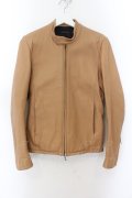 GOSTAR DE FUGA / Indication ストレッチラムレザースタンドライダースジャケット 44 キャメル O-24-12-19-001-GO-ja-YM-ZT-ML026