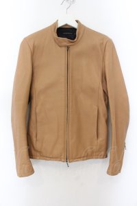 GOSTAR DE FUGA / Indication ストレッチラムレザースタンドライダースジャケット 44 キャメル O-24-12-19-001-GO-ja-YM-ZT-ML026