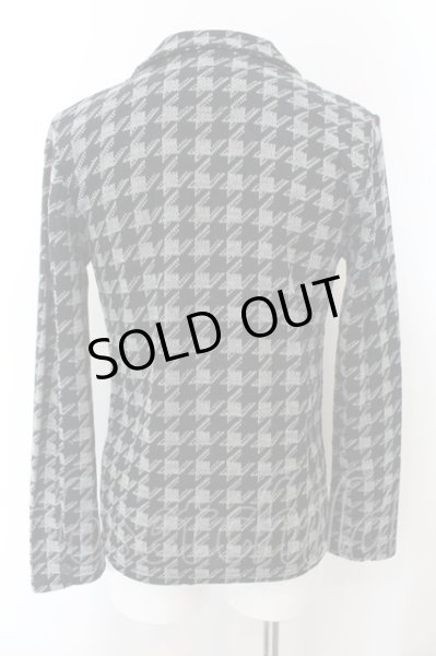 画像2: CavariA / ハウンズトゥースニットテーラードジャケット 46 ブラックｘグレー O-24-12-19-003-Ca-ja-YM-ZT114 (2)