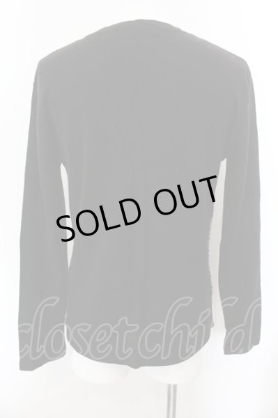 画像2: CavariA / チェック切り替えVネックニットソー 46 ブラックｘホワイト O-24-12-19-005-Ca-to-YM-ZT112 (2)