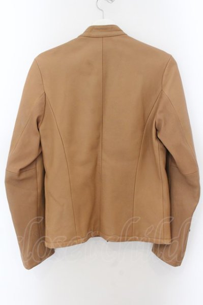 画像2: GOSTAR DE FUGA / Indication ストレッチラムレザースタンドライダースジャケット 44 キャメル O-24-12-19-001-GO-ja-YM-ZT-ML026 (2)