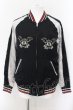 画像1: Moonage Devilment(清春) / PROPA9ANDAコラボ PSYCHO MARIA リバーシブルスカジャン 46 ブラックｘホワイトｘライトベージュ O-24-12-19-008-Mo-ja-YM-ZT382 (1)