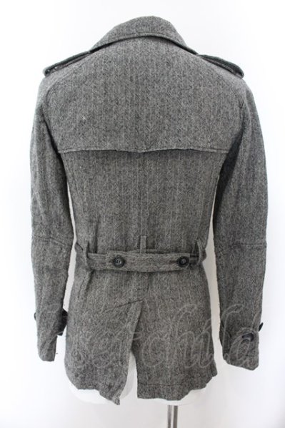 画像2: Moonage Devilment(清春) / フェイクレイヤードトレンチコート S グレー O-24-12-19-011-Mo-ja-YM-ZT-M116 (2)