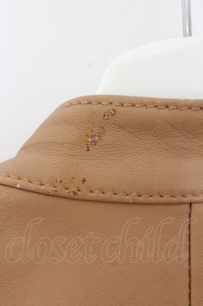 画像4: GOSTAR DE FUGA / Indication ストレッチラムレザースタンドライダースジャケット 44 キャメル O-24-12-19-001-GO-ja-YM-ZT-ML026 (4)