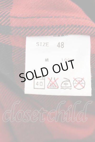 画像3: Moonage Devilment(清春) / ブロックチェックコットンジャケット 48 レッド O-24-12-19-013-Mo-sh-YM-ZT112 (3)