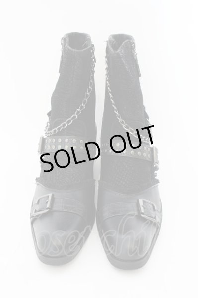 画像2: LOVEHUNTER / チェーン付きサイドジップブーツ 41（25.5cm） ブラック O-24-12-19-016-LO-sho-YM-OS (2)