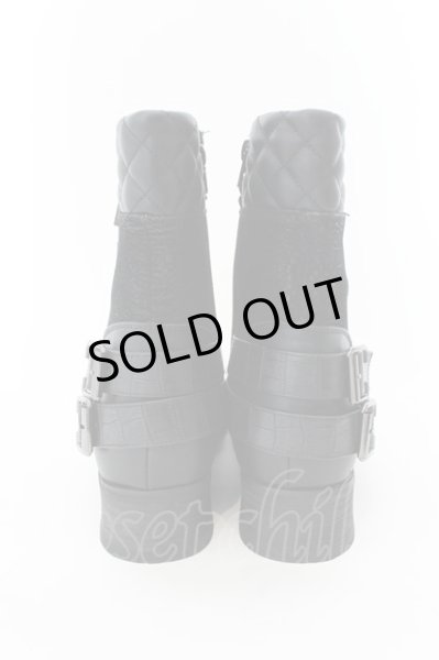 画像4: LOVEHUNTER / チェーン付きサイドジップブーツ 41（25.5cm） ブラック O-24-12-19-016-LO-sho-YM-OS (4)