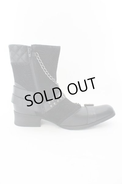 画像5: LOVEHUNTER / チェーン付きサイドジップブーツ 41（25.5cm） ブラック O-24-12-19-016-LO-sho-YM-OS (5)