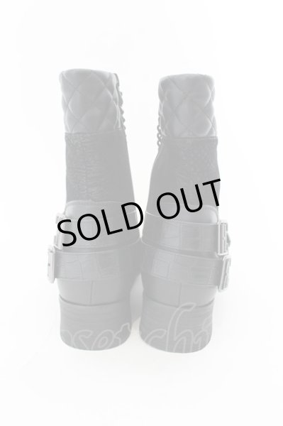 画像4: LOVEHUNTER / チェーン付きサイドジップブーツ 41（25.5cm） ブラック O-24-12-19-017-LO-sho-YM-ZT1223B (4)