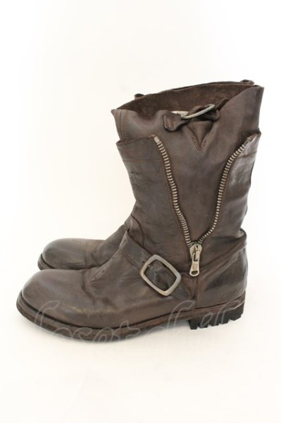 画像3: Moonage Devilment(清春) / MORITZ GREZZO レイヤードブーツ 40（約26cm） ダークブラウン O-24-12-19-020-Mo-sho-YM-ZT-S007 (3)