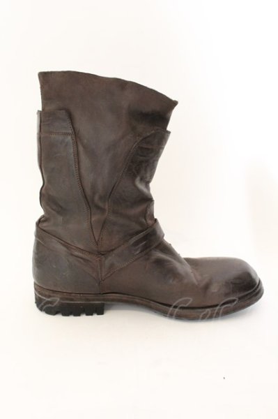 画像5: Moonage Devilment(清春) / MORITZ GREZZO レイヤードブーツ 40（約26cm） ダークブラウン O-24-12-19-020-Mo-sho-YM-ZT-S007 (5)
