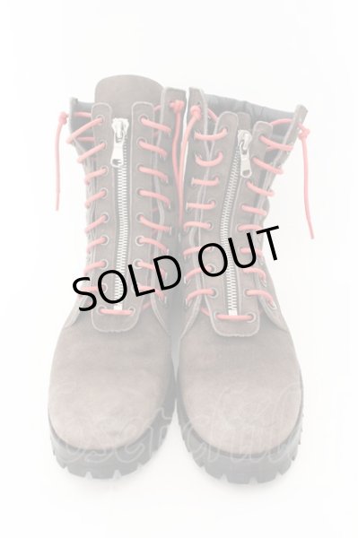 画像2: Moonage Devilment(清春) / カウレザー　ファイヤーマンコンバットブーツ 41 ブラウン O-24-12-19-021-Mo-sho-YM-ZT-S001 (2)