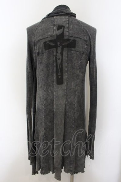 画像4: LGB / BACK CROSS/CARDI/STD/M+P バッククロス+プリントカーディガン【メンズ1】 1 グレー O-24-12-20-028-LG-to-YM-ZT103 (4)