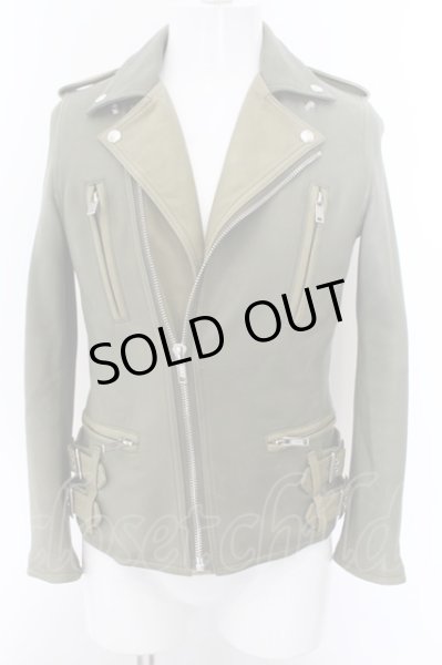 画像1: Moonage Devilment（清春） / ラムレザーダブルライダースジャケット 44 グリーン O-24-12-20-005-MO-ja-YM-ZT-ML027 (1)