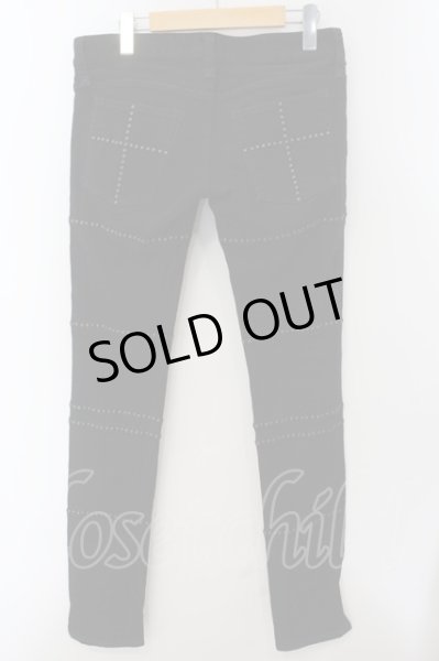 画像4: IFSIXWASNINE / BTF/SLF-10 スタッドクロスデニムパンツ 27（レディース） ブラック O-24-12-20-038-IF-pa-YM-ZT337 (4)