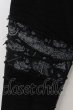 画像2: CavariA / パッチデザインストレッチスキニーパンツ 44 ブラックxブラック O-24-12-20-041-Ca-pa-YM-ZT111 (2)