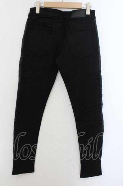画像3: CavariA / サイドラインダメージストレッチスキニーパンツ 42 ブラック O-24-12-20-042-Ca-pa-YM-ZT111 (3)