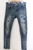 画像1: BUFFALO BOBS / FAIRMOUNT-BURSTダメージ加工スーパースキニーデニムパンツ 2 インディゴ O-24-12-20-043-BU-pa-YM-ZT111 (1)