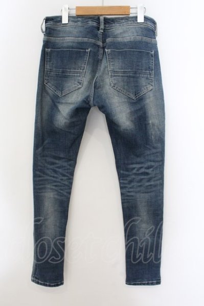 画像4: BUFFALO BOBS / FAIRMOUNT-BURSTダメージ加工スーパースキニーデニムパンツ 2 インディゴ O-24-12-20-043-BU-pa-YM-ZT111 (4)