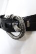 画像2: IFSIXWASNINE / COBRA BELT-2 ベルト  ブラックxシルバー O-24-12-20-045-IF-za-YM-OS (2)