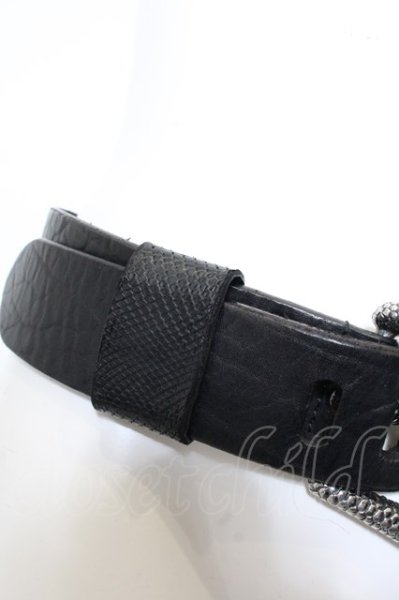 画像3: IFSIXWASNINE / COBRA BELT-2 ベルト  ブラックxシルバー O-24-12-20-045-IF-za-YM-OS (3)