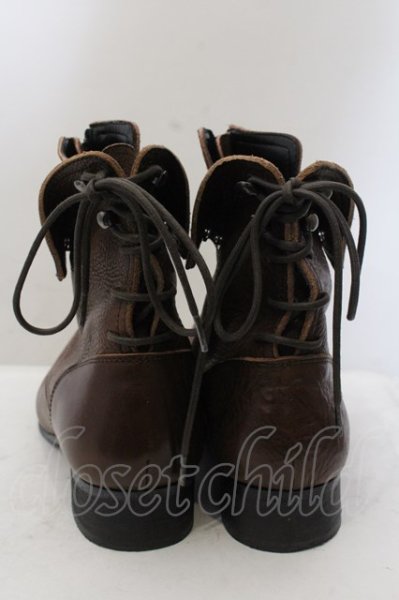 画像3: TORNADO MART / バックレースアップブーツ S ブラウン O-24-12-20-065-TO-sho-YM-ZT-S001 (3)