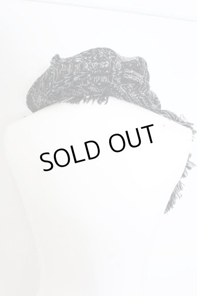 画像2: Moonage Devilment（清春） / フリンジニットスヌード F ブラックｘグレー O-24-12-20-067-MO-za-YM-OS (2)