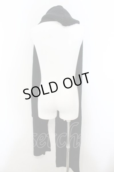 画像3: Moonage Devilment（清春） / ダメージニットフードマフラー F ブラック O-24-12-20-070-MO-za-YM-OS (3)