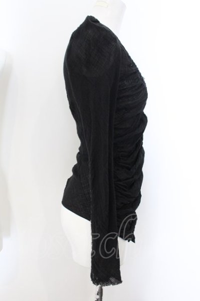画像3: IFSIXWASNINE / NOMAD 多連フックガーゼカーディガン 0（レディース） ブラック O-24-12-20-009-IF-ja-YM-ZT192 (3)