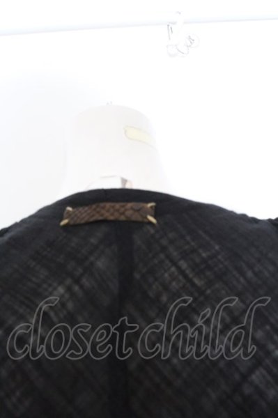 画像5: IFSIXWASNINE / NOMAD 多連フックガーゼカーディガン 0（レディース） ブラック O-24-12-20-009-IF-ja-YM-ZT192 (5)