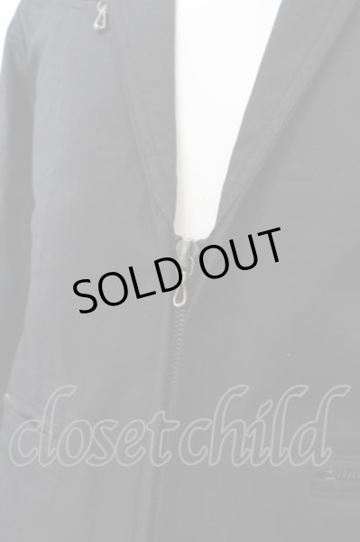 画像2: SHELLAC / ピークドラペルZIPジャケット 48 ブラック O-24-12-20-010-SH-ja-YM-OS (2)