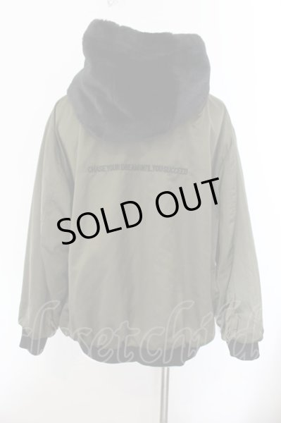 画像2: CavariA / ボアナイロンリバーシブルMA-1ブルゾンジャケット 46 ブラックｘカーキ O-24-12-26-045-Ca-ou-YM-ZT124 (2)