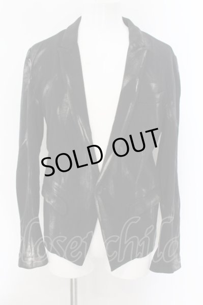 画像1: CIVARIZE / Noise 箔加工カットテーラードジャケット 46 ブラックｘシルバー O-24-12-26-006-CI-ja-YM-OS (1)