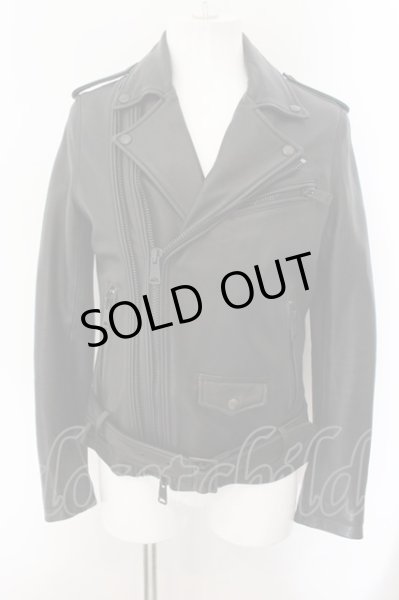 画像1: CIVARIZE / ラムレザーダブルライダースジャケット 48 ブラック O-24-12-26-057-CI-ou-YM-OS (1)