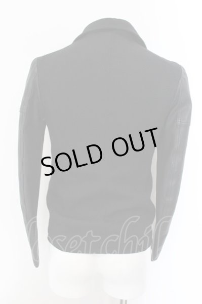 画像2: FUGA / GENESIS ゴートレザー切り替えダブルライダースジャケット 44 ブラック O-24-12-26-058-FU-ja-YM-OS (2)