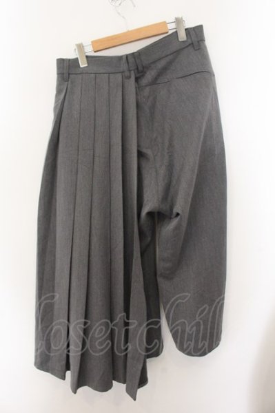 画像2: NO ID. BLACK / TRストレッチプリーツバギートラウザーパンツ 2 グレー O-24-12-26-072-NO-pa-YM-ZT101 (2)