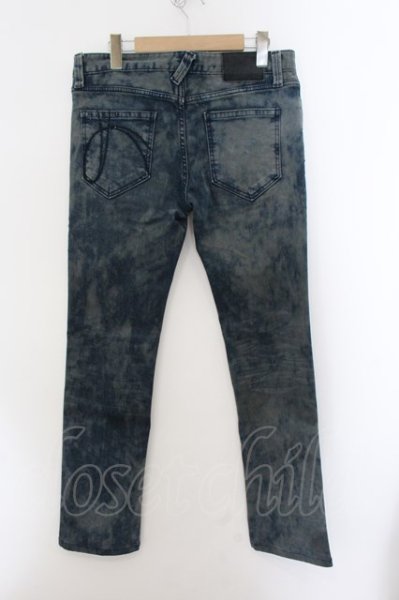 画像2: NO ID. / グランジスキニーデニムパンツ 3 ブルーｘグレイ O-24-12-26-076-NO-pa-YM-ZT102 (2)