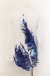 画像2: CIVARIZE / フラワーパターンロングシャツ 46 ホワイトｘブルー O-24-12-26-092-CI-sh-YM-ZT106 (2)