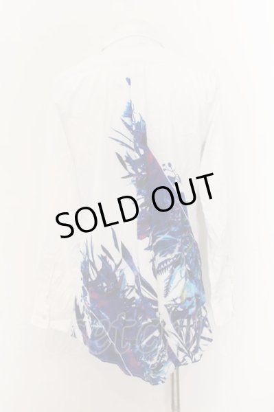 画像2: CIVARIZE / フラワーパターンロングシャツ 46 ホワイトｘブルー O-24-12-26-092-CI-sh-YM-ZT106 (2)