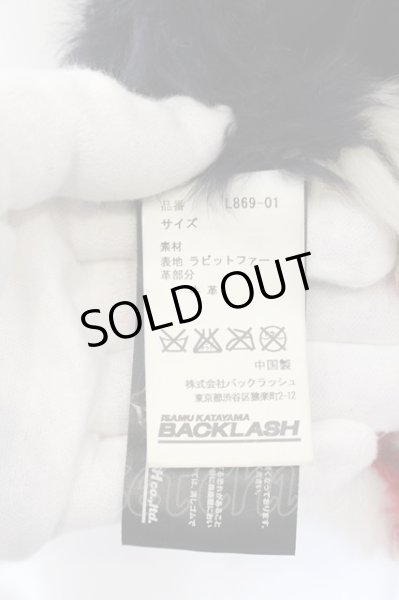 画像4: Ballet by BACKLASH / ユニオンジャック染めラビットファーパーカー 0（レディース） ブラックｘレッドｘアイボリー O-24-12-26-099-BB-ou-YM-ZT105 (4)